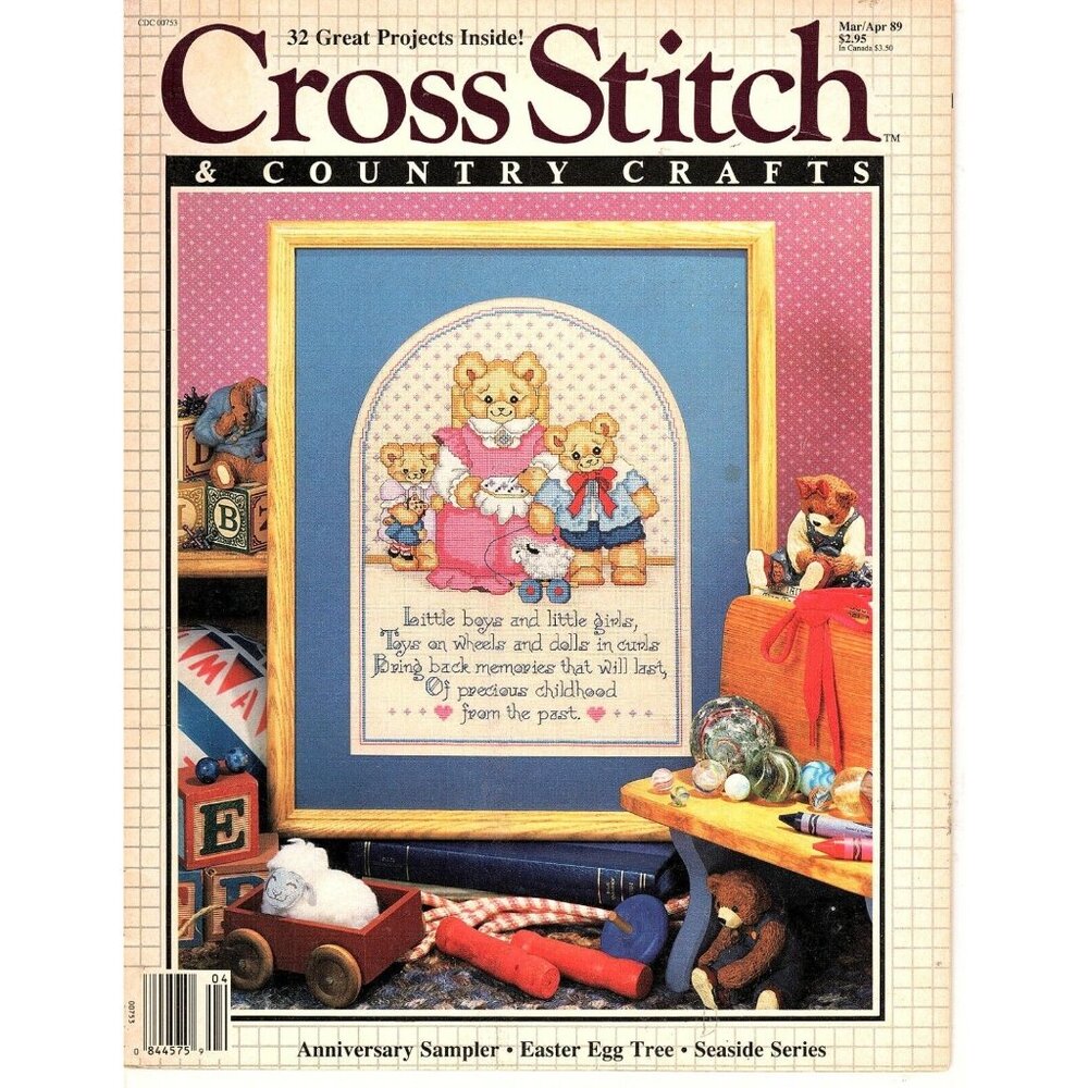 Cross Stitch and Country Crafts March/April 1989 Seaside Series 32 Projects